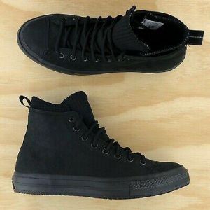 Converse Chuck Taylor All Star Hi Top WP Waterproof Black Sneakers 162409C Size